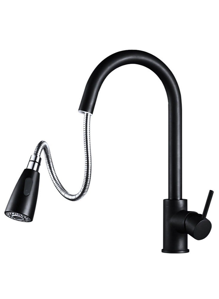Perfii Single Handle High Arc Kitchen Faucet with Pull Down Sprayer, Stainless Steel Modern Faucet, 360° Swivel Spout - Image 1