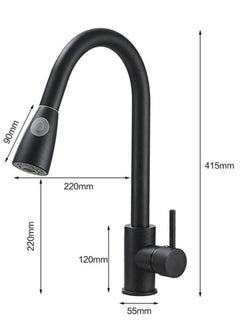 Perfii Single Handle High Arc Kitchen Faucet with Pull Down Sprayer, Stainless Steel Modern Faucet, 360° Swivel Spout  - Image 4