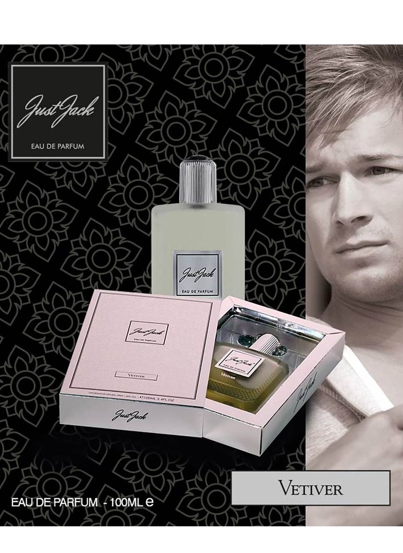 Just Jack - Just Jack Vetiver Perfumes for Men Eau De Parfum 100ml for Him Long Lasting Fragrance - Image 1