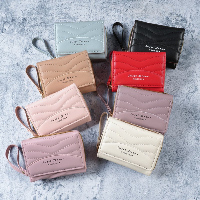 Korean Style Women's Coin Purse, Simple Embroidery, Portable, Ins Style Card Holder - Image 4