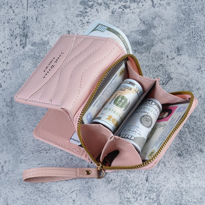 Korean Style Women's Coin Purse, Simple Embroidery, Portable, Ins Style Card Holder - Image 3