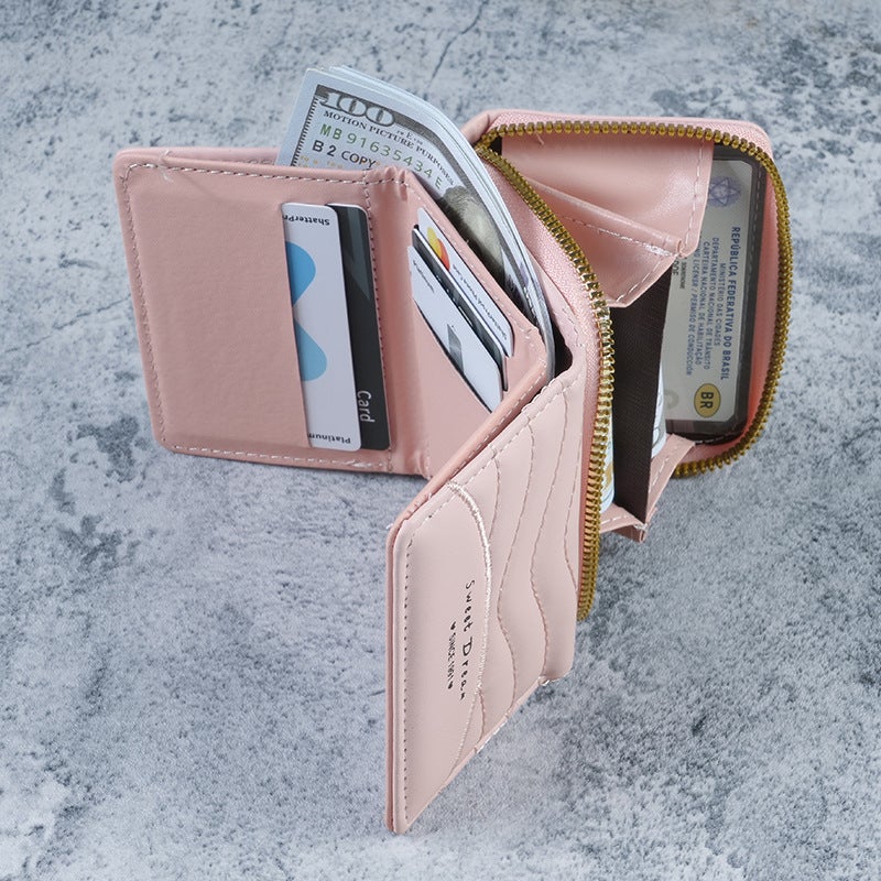 Korean Style Women's Coin Purse, Simple Embroidery, Portable, Ins Style Card Holder - Image 2