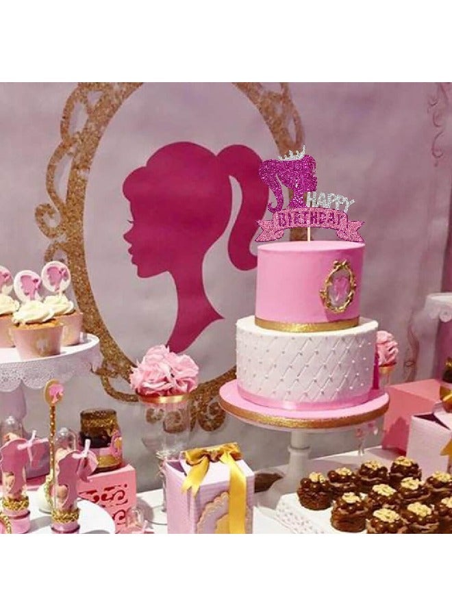 ThePartyPopper Princess Girl Happy Birthday Cake Topper - Image 4