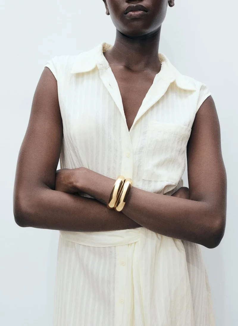 MANGO Belted Sleeveless Dress