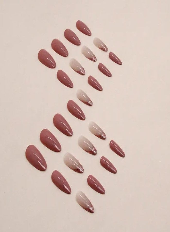 ZOONA 24PCS Everlasting French Nails Artificial Nails Art Set| Lightweight & Long Lasting| Easy To Use| Quick Fix For Festivals & Special Occasions (0W1196) - Image 3