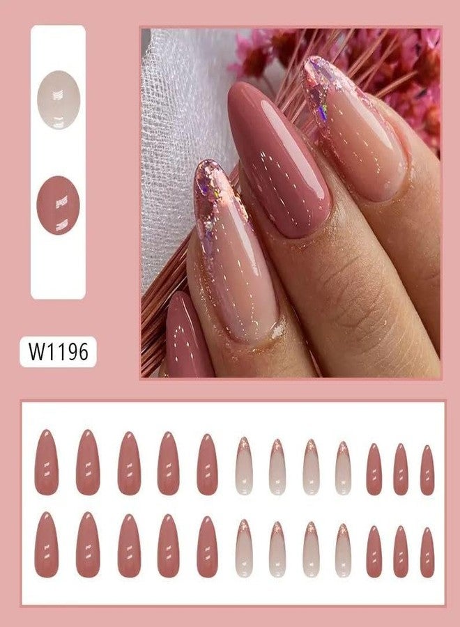 ZOONA 24PCS Everlasting French Nails Artificial Nails Art Set| Lightweight & Long Lasting| Easy To Use| Quick Fix For Festivals & Special Occasions (0W1196) - Image 2