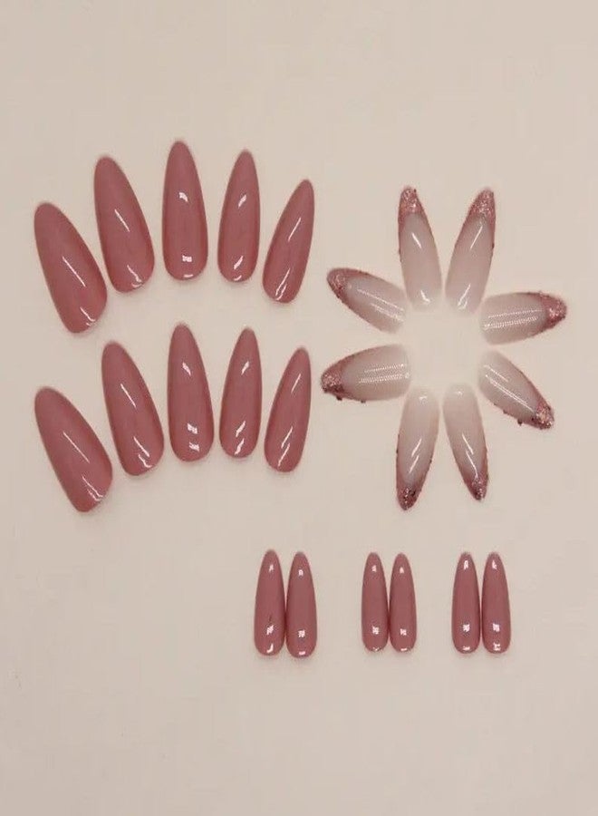 ZOONA 24PCS Everlasting French Nails Artificial Nails Art Set| Lightweight & Long Lasting| Easy To Use| Quick Fix For Festivals & Special Occasions (0W1196) - Image 4