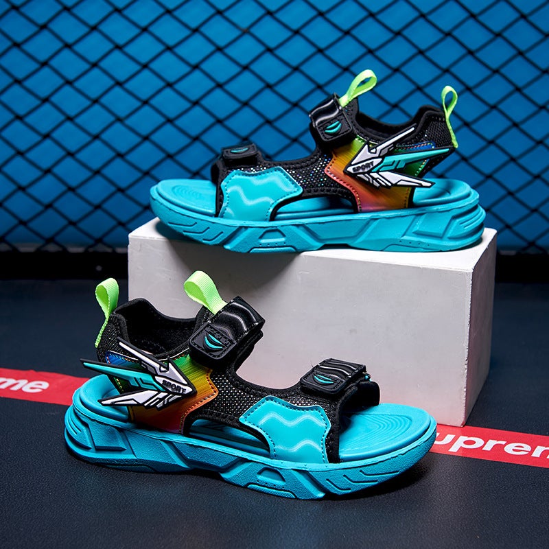 Children'S Sandals 2023 Hollow Soft Bottom Non-Slip Children'S Shoes Handsome Boys Casual Beach Shoes - Image 2