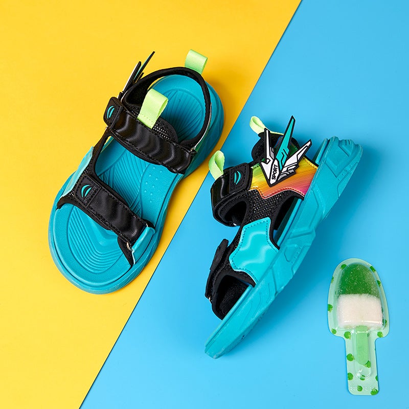 Children'S Sandals 2023 Hollow Soft Bottom Non-Slip Children'S Shoes Handsome Boys Casual Beach Shoes - Image 1
