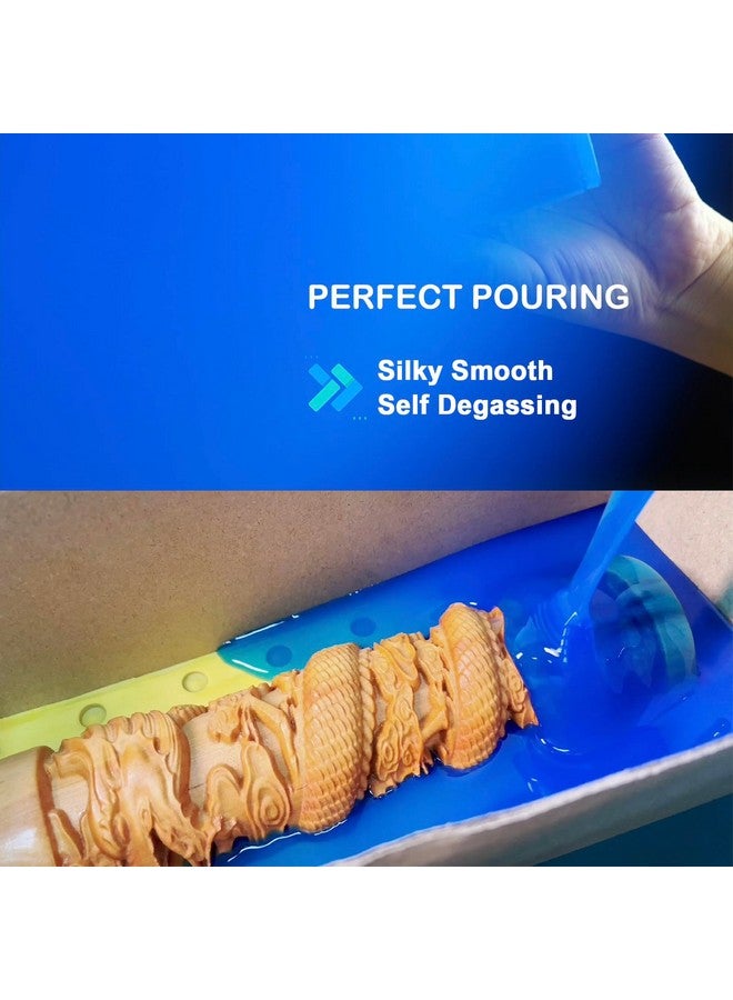 BBDINO Silicone Mold Making Kit,Liquid Silicone for Mold Making 30A Sapphire Blue,High Strength Silicone Rubber Mold Making Kit,1:1 by Volume Ideal for Casting Resin/Jewelry Silicone Molds 4.4 lbs - Image 3
