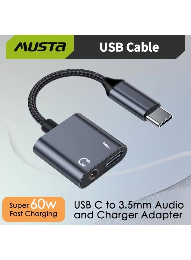 Musta Musta Usb C To 3 Headphone Jack Adapter usbc Z22F0CE28ABACF316AC59Z