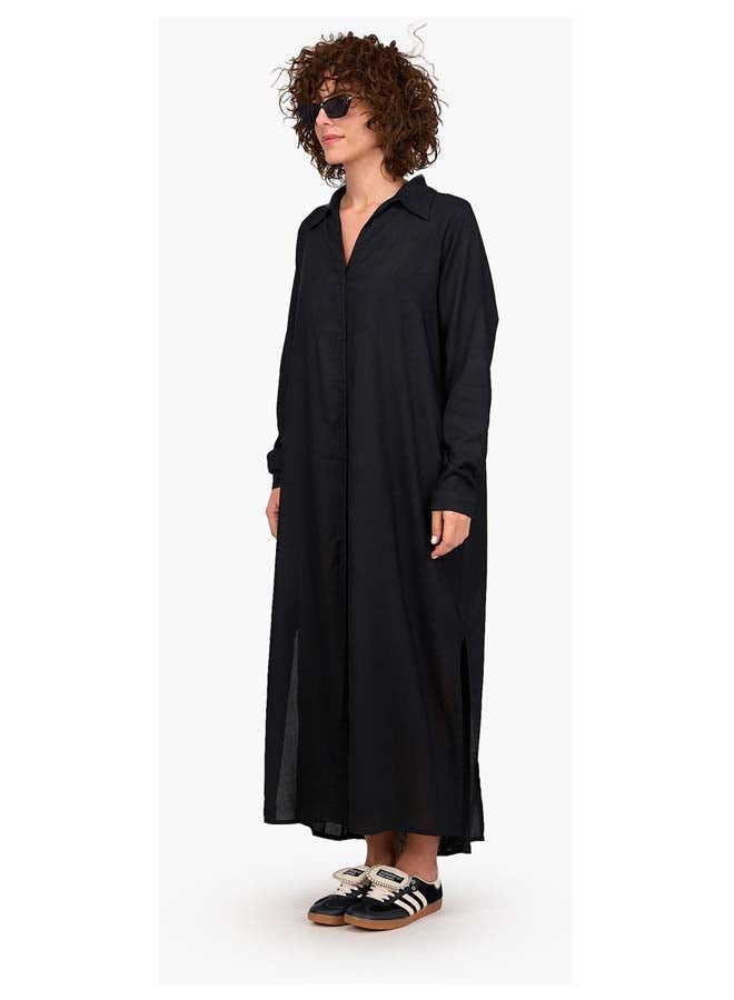 Clue V-Collared Neck Shirt Dress  - Image 2