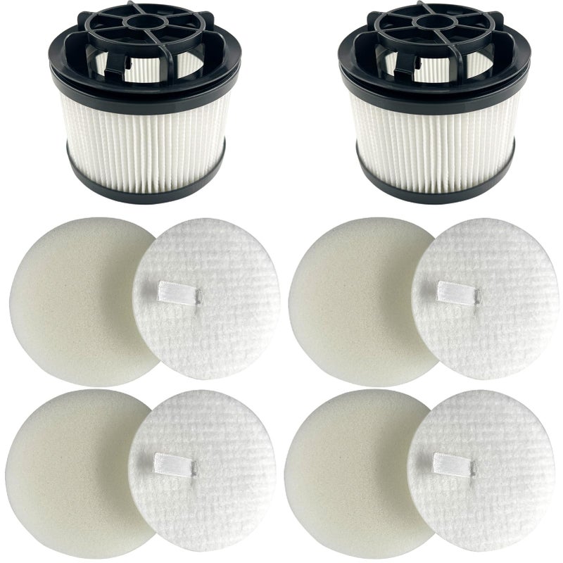 Dttery Filter Replacement for Levoit LVAC-200, LVAC-300 Cordless Stick Vacuum, LSV-V201-WUS, LSV-V202PE-BUS, 4 Pre-Motor, 2 Post-Motor Filters - Image 1
