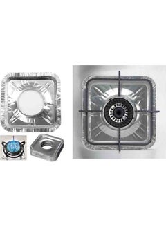 Afili Home 10 Pieces Stove Top Protective Foil, Heat Resistant Washable Stove Protective Foil, Gas Cap Protective Aluminum Foil  - Image 3