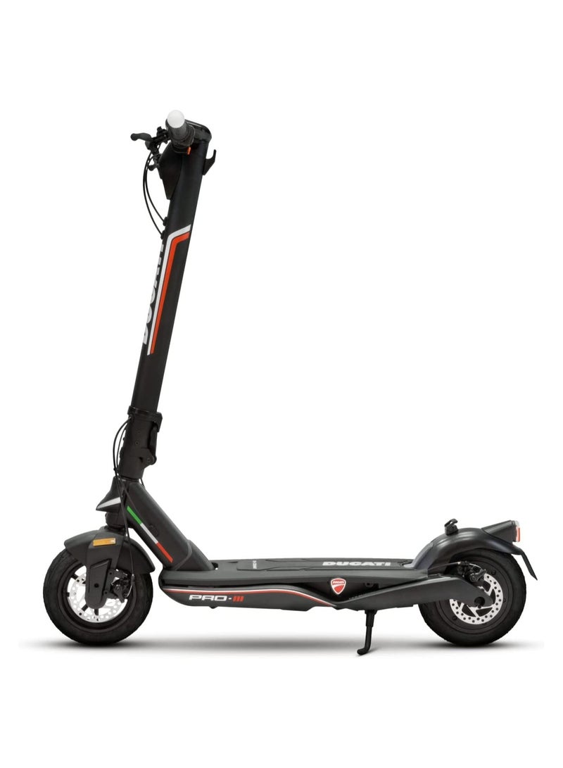 Ducati PRO-III Electric Scooter with Turn Signals, Quick Folding & Portable, Max Range 50Km, Powerful 350W Brushless Motor, 10" Pneumatic Tubeless Tires, Dedicated App & NFC Tag– Black - Image 1