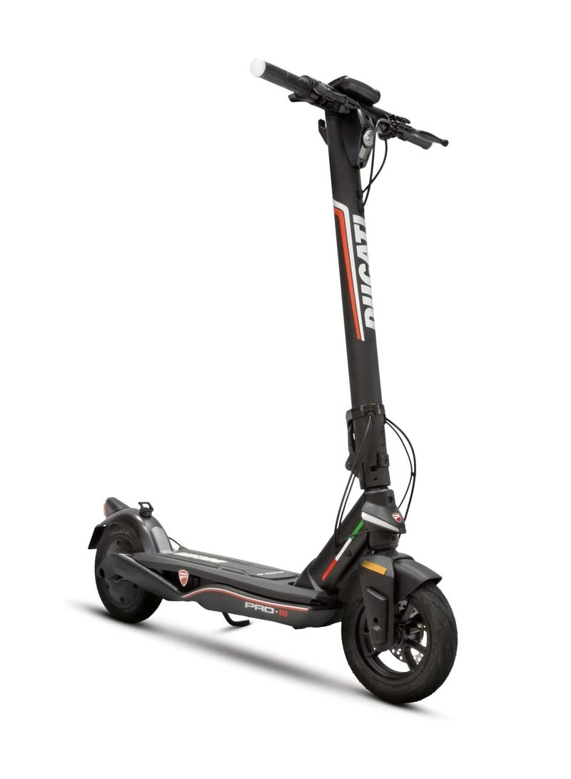 Ducati PRO-III Electric Scooter with Turn Signals, Quick Folding & Portable, Max Range 50Km, Powerful 350W Brushless Motor, 10" Pneumatic Tubeless Tires, Dedicated App & NFC Tag– Black - Image 3