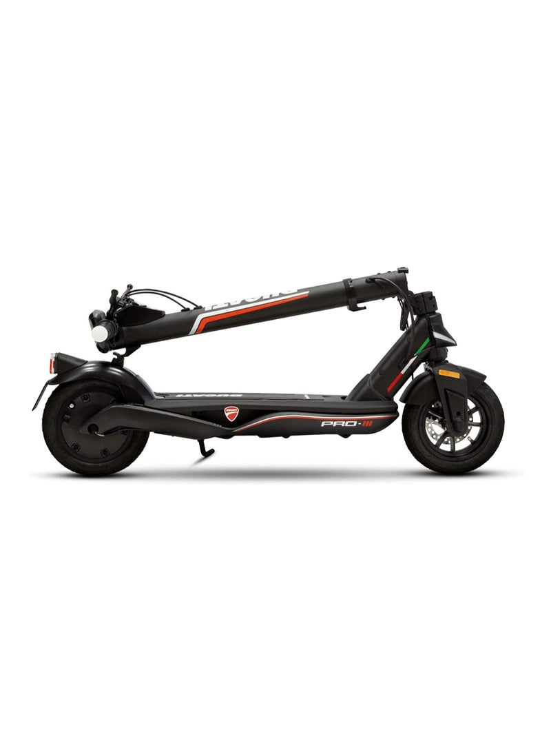 Ducati PRO-III Electric Scooter with Turn Signals, Quick Folding & Portable, Max Range 50Km, Powerful 350W Brushless Motor, 10" Pneumatic Tubeless Tires, Dedicated App & NFC Tag– Black - Image 5