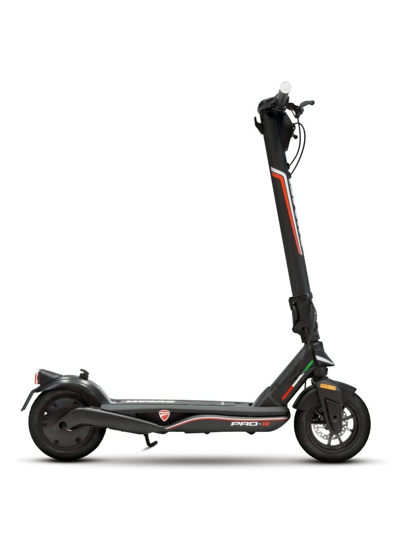 Ducati PRO-III Electric Scooter with Turn Signals, Quick Folding & Portable, Max Range 50Km, Powerful 350W Brushless Motor, 10" Pneumatic Tubeless Tires, Dedicated App & NFC Tag– Black - Image 2