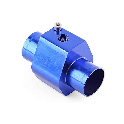 LZKZPY Universal Water Temp Joint Pipe Water Temp Temperature Joint Pipe Sensor Gauge Radiator Hose Adapter, (Blue, 40mm) - Image 3