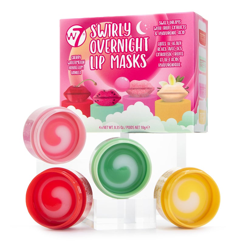 W7 Sweet Dreams Overnight Lip Mask Set - Cherry, Watermelon, Bubblegum & Vanilla - Lip Treatments - Image 1