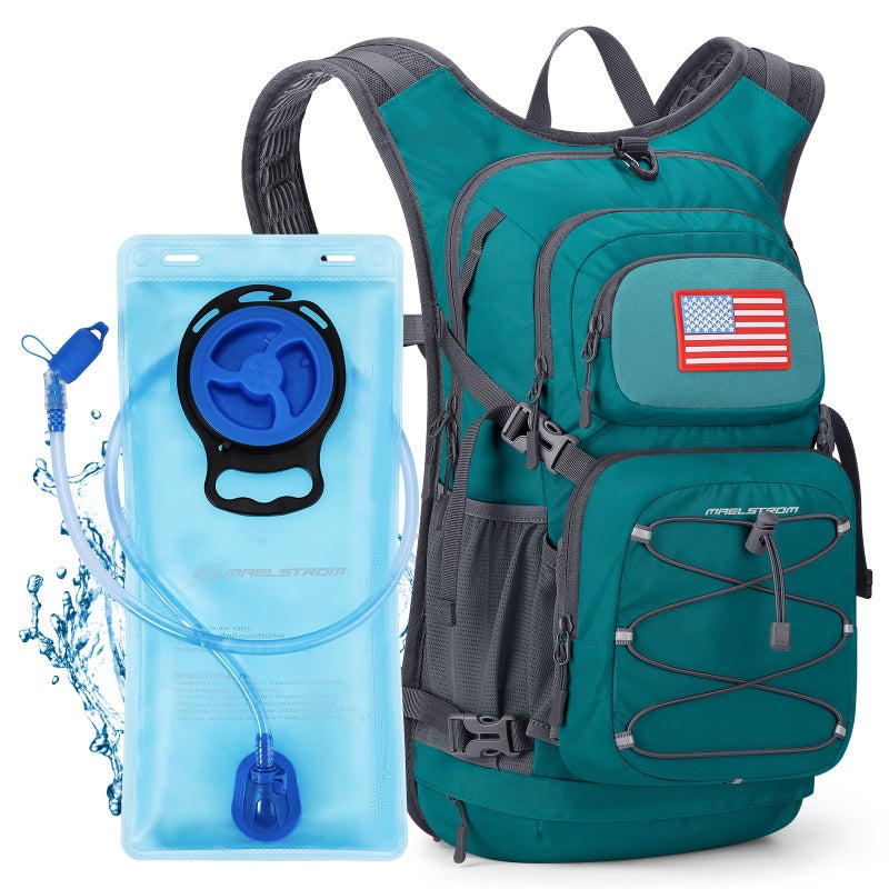 Maelstrom Hydration Hiking Backpack with 2L3L Water Bladder Water Running Backpack Men Women Lightweight Insulation for Hiking Cycling Running Climbing Camping 6Cyan 3L Bladder - Image 2