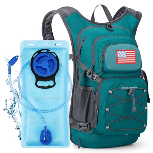 Maelstrom Hydration Hiking Backpack with 2L3L Water Bladder Water Running Backpack Men Women Lightweight Insulation for Hiking Cycling Running Climbing Camping 6Cyan 3L Bladder - Image 1