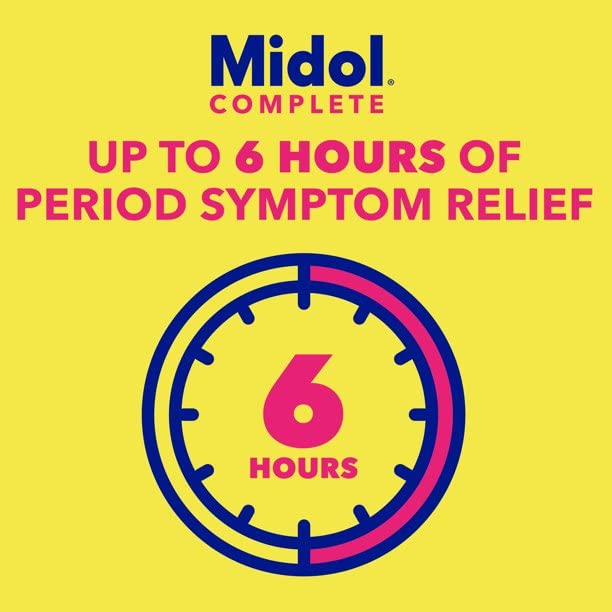 Midol Complete Menstrual Pain Relief Caplets with Acetaminophen for Period Cramps, and Menstrual Symptom Relief - 40 Count (Pack of 3) (Packaging May Vary) - Image 4