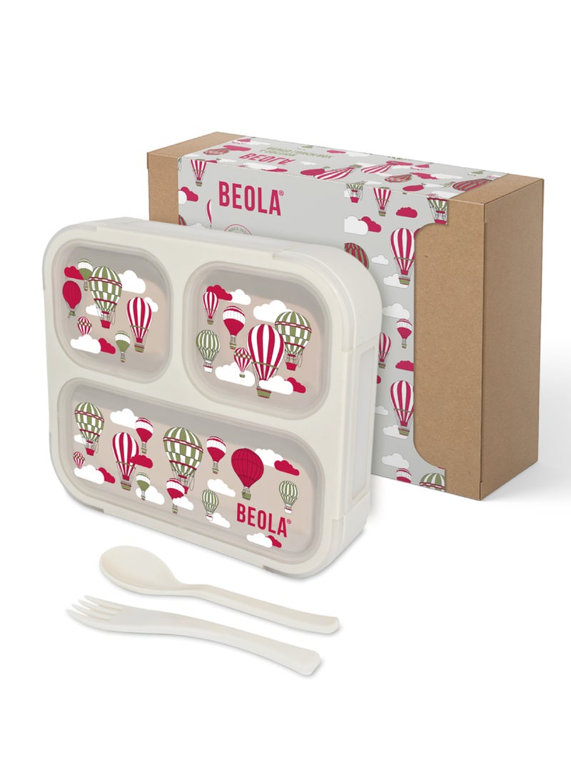 BEOLA Multi Compartment Lunch Box For Kids Adults, 3Magic Sky  - Image 1