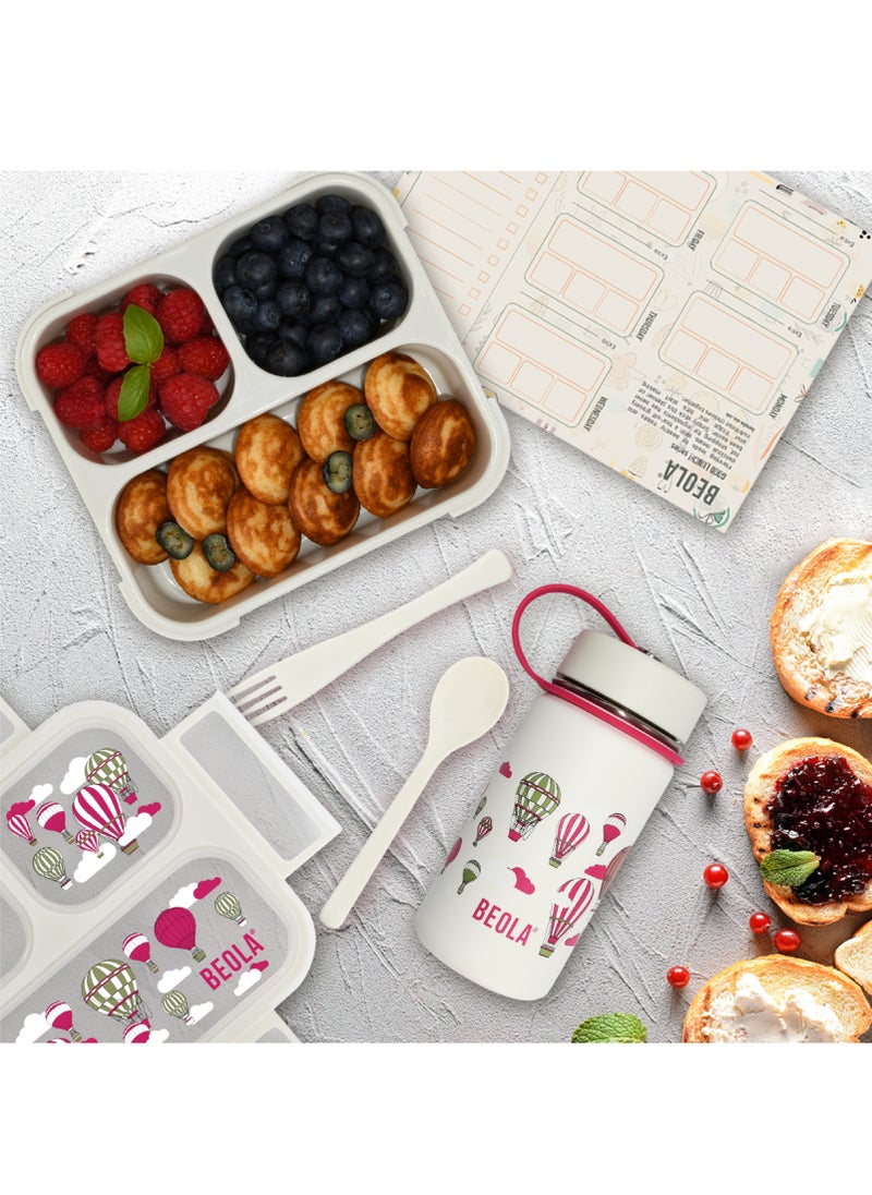 BEOLA Multi Compartment Lunch Box For Kids Adults, 3Magic Sky  - Image 5