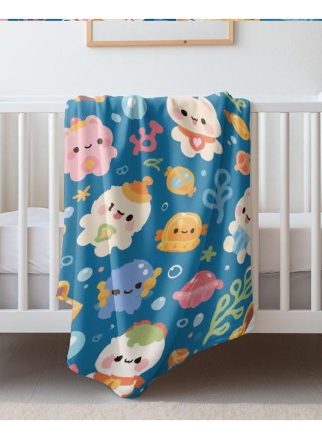 عام بطانية رقيقة من الفانيلا الكرتونية للأطفال والرضع (دافئة ومريحة، ومناسبة للنوم والألعاب) 70 سم * 100 سم - Image 3