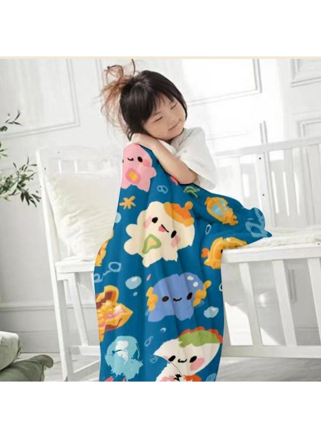 عام بطانية رقيقة من الفانيلا الكرتونية للأطفال والرضع (دافئة ومريحة، ومناسبة للنوم والألعاب) 70 سم * 100 سم - Image 2