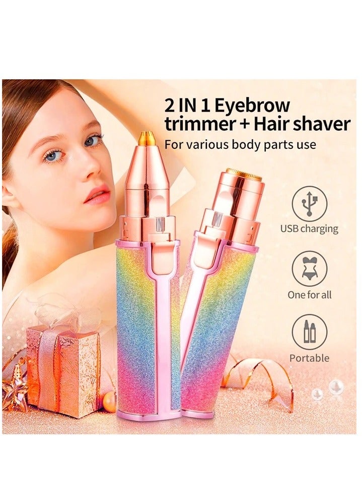 BLAWLESS 2 in 1 Rechargeable USB Painless Face & Eyebrow Hair Remover - Image 2
