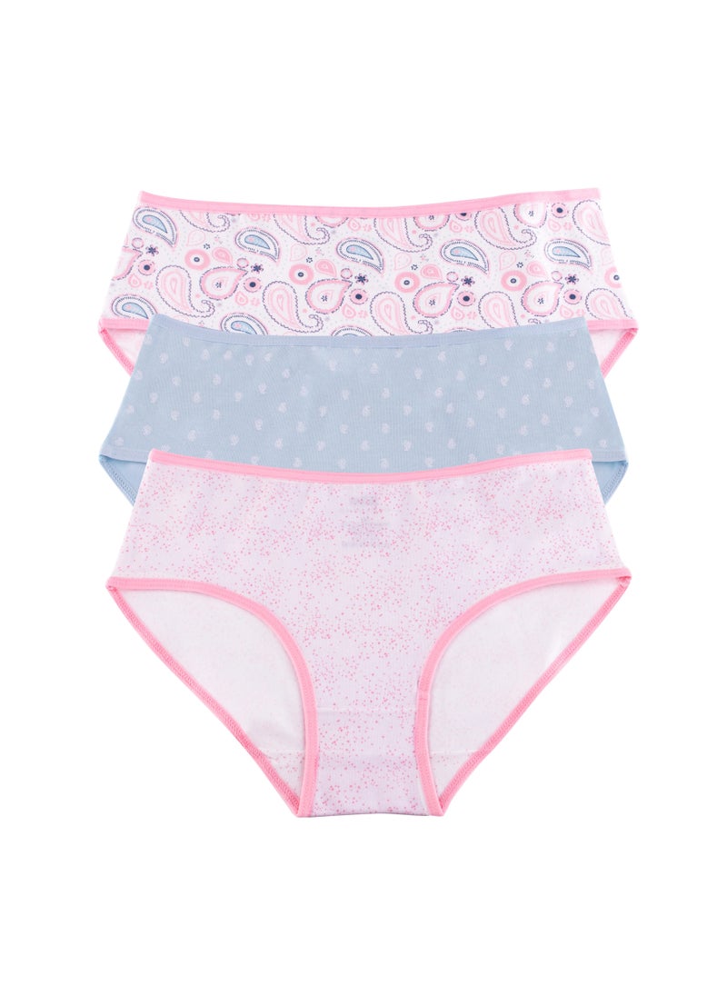 Milk - Set of 3 Printed Women's Cotton Underwear Brief - Image 1