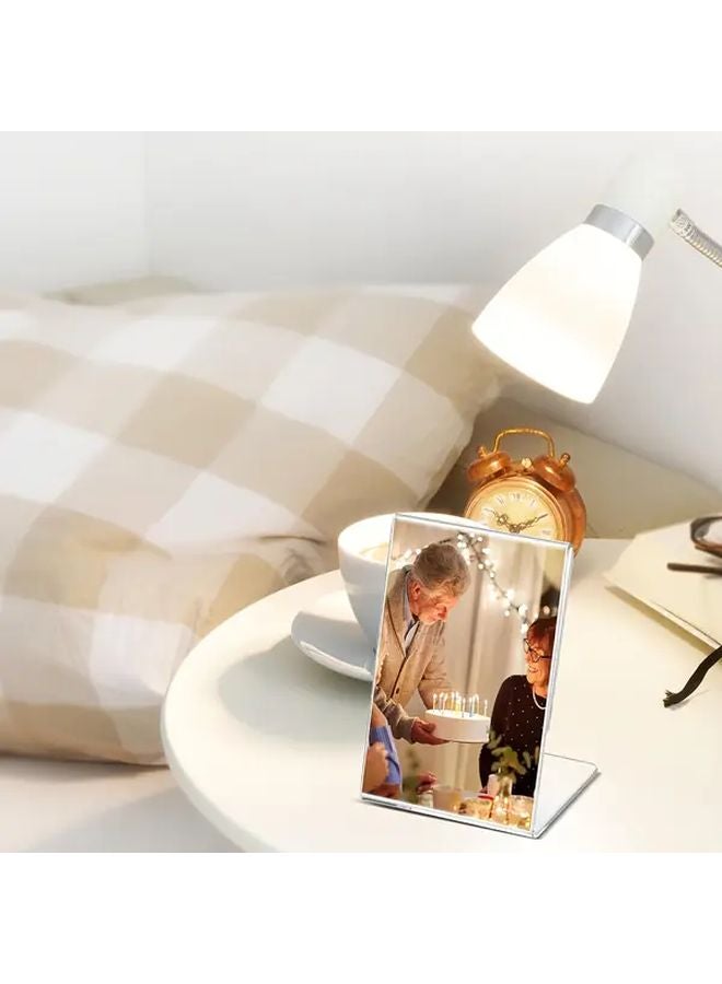 10pcs Acrylic Photo Frames With Back Tilt Transparent Plastic Desktop Display Stands - Image 3