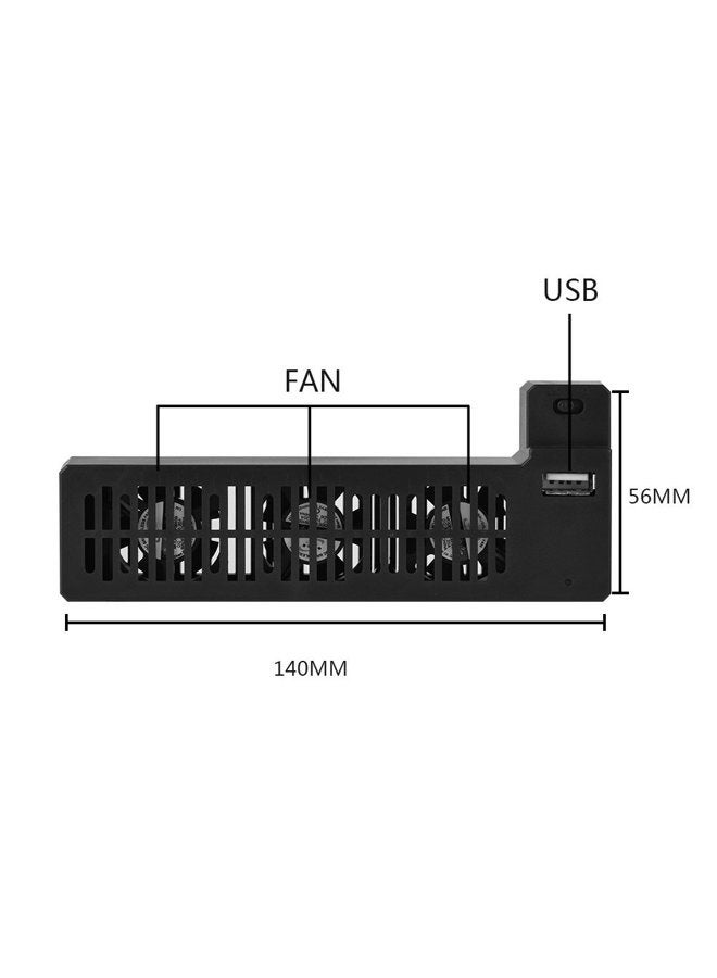 ZERONE Cooling Fan Docking Station External Cooler Stand With 3 Cooling Fan Heat Reducing USB External Cooling Fan Side Mounted for XBOX ONE X Game Console - Image 5