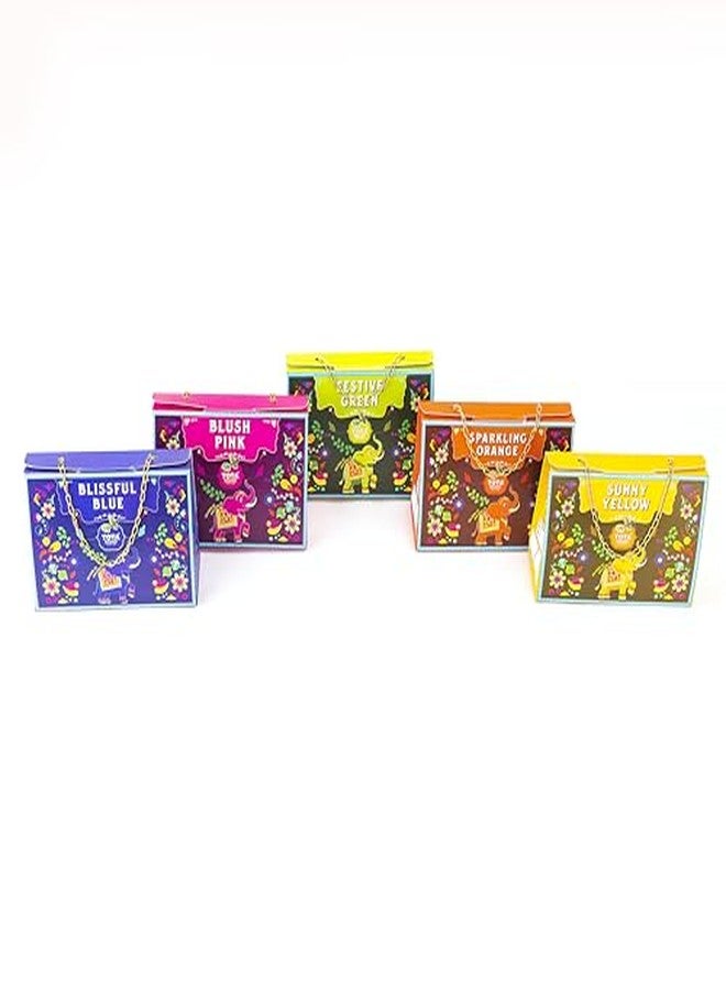Tota Fiesta Gulal Holi Colour Gift Pack | Organic Holi Gulal for Safe and Natural Holi | Skin Friendly Easy to Wash Herbal Holi Colors Powder - Set of 5 Holi Colours Powder in Attractive Bag Packing - Image 3