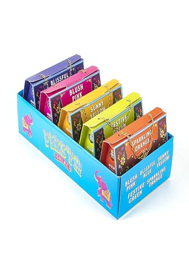 Tota Fiesta Gulal Holi Colour Gift Pack | Organic Holi Gulal for Safe and Natural Holi | Skin Friendly Easy to Wash Herbal Holi Colors Powder - Set of 5 Holi Colours Powder in Attractive Bag Packing - Image 2