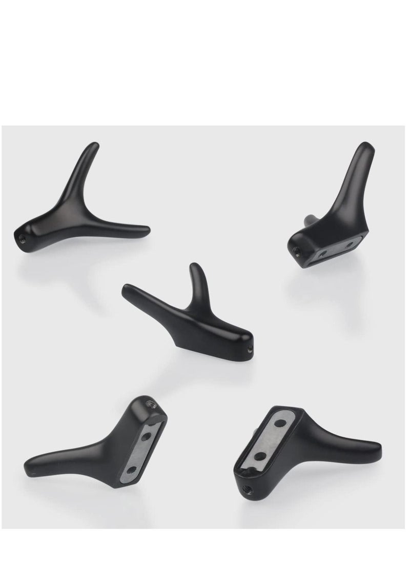 KASTWAVE - Hooks for Clothes Towel Hooks Coat Hook Cow Head Wall Hooks for Heavy Duty Door Hanger Towel Robe Clothes Cabinet Closet Sponges Hook for Bathroom Bedroom Kitchen Hotel Pool (4 Packs Matte Black) - Image 1