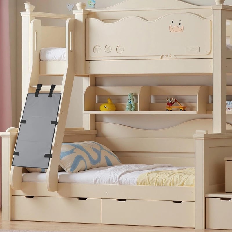 Gray Bunk Bed Ladder Cover, Polyester Guardrail, Youngsters Climbing Preventer, Anti-Fall Aid - Image 4