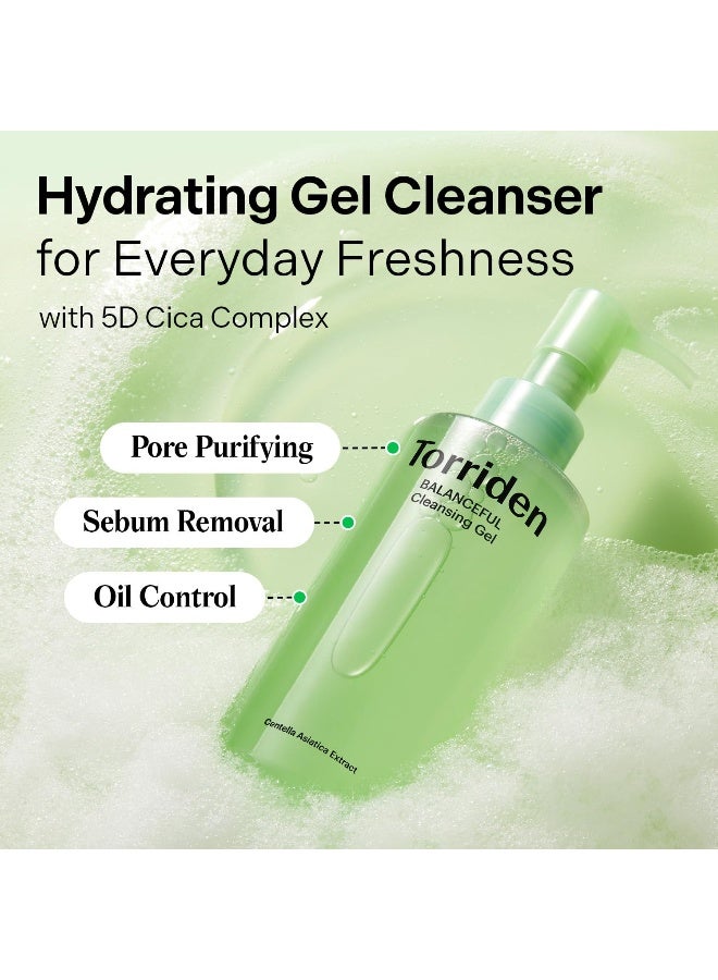 Torriden Balanceful Cleansing Gel 200Ml | Low Ph & Lha Exfoliant Face Wash With 5D Cica Complex | For Sensitive, Oily & Acne-Prone Skin, 6.76 Fl Oz - Image 2