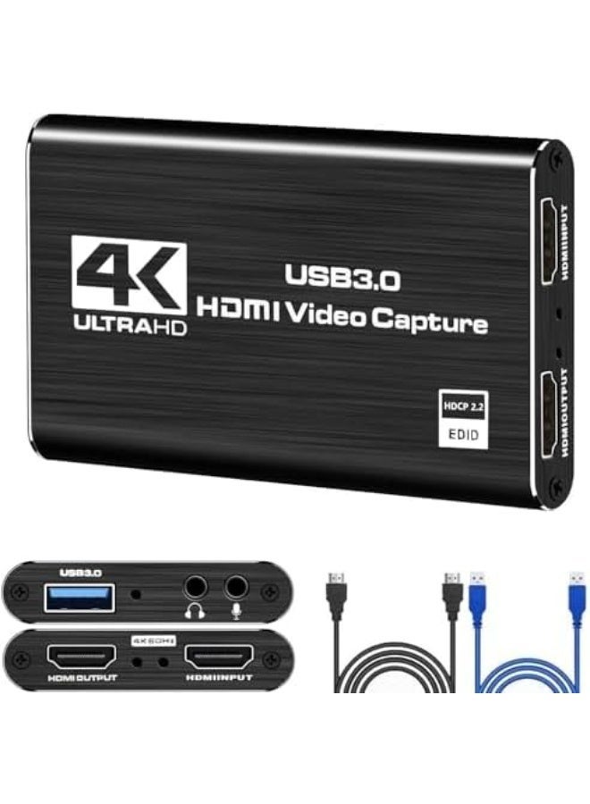 4K HDMI to USB 3.0 Video Capture Card - 1080P 60fps Game Recorder for Nintendo Switch, Xbox, and PlayStation 5 - Image 1