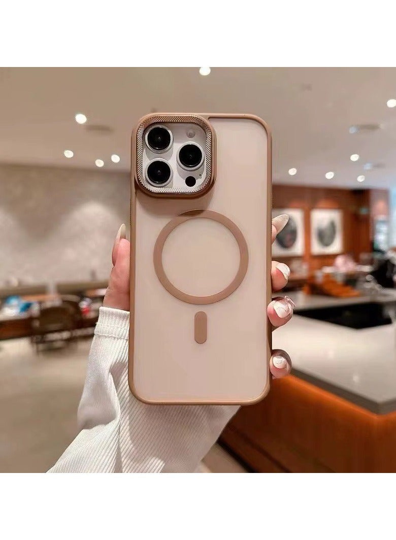 Denx Magnetic Case for iPhone 14 Pro [Shockproof & Slim] Matte Hard Back Cover with high-Grade Protection | Desert Titanium - Image 1