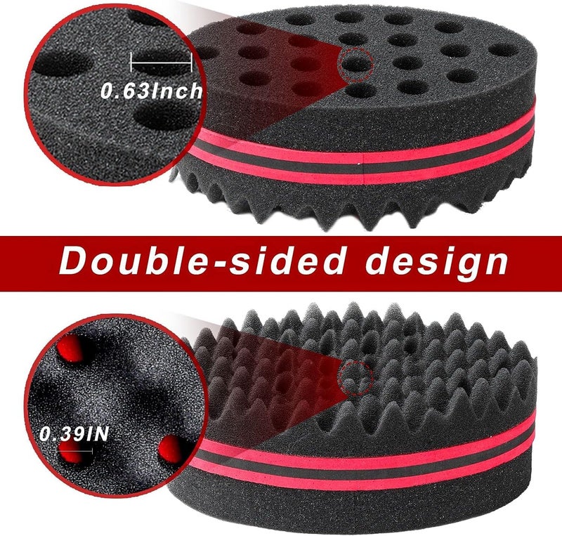 Supaze 3 Piece Hair Set for Everyone - Curl Brush - Rotating Sponge for Textured Hair with Metal Spikes - Image 2