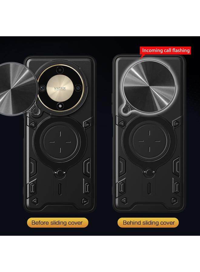 زبون جراب لهاتف Honor X9a / Magic5 Lite CD Texture Sliding Camshield حامل مغناطيسي للهاتف - Image 5