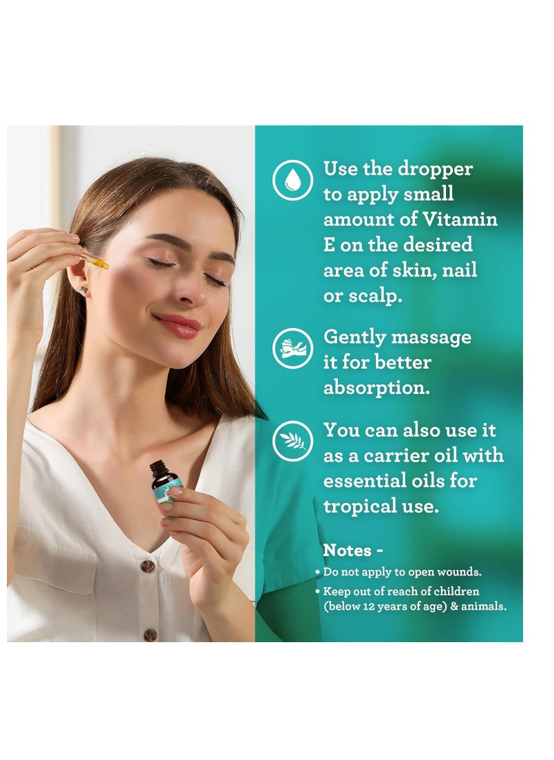 GuruNanda - GuruNanda Vitamin E Oil (2 Fl Oz) - 100% Pure & Natural, 15,000 IU per Bottle for Skin, Hair, Face, Nails & Scars - With Coconut Oil to Help Nourish & Moisture - Non-GMO, Vegan & No Soybean - Image 1