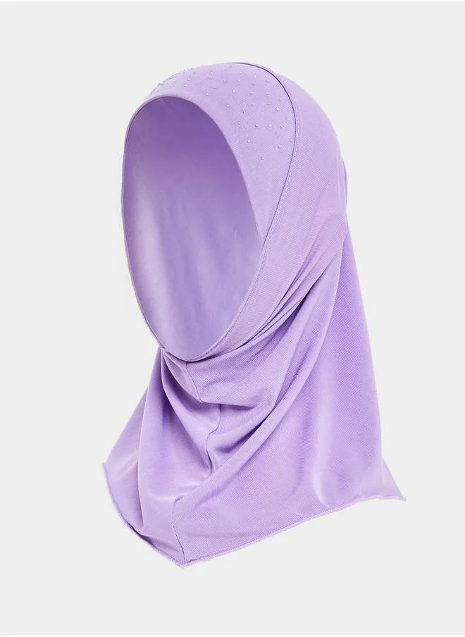 Styli Rhinestone Decorated Gauze Hijab