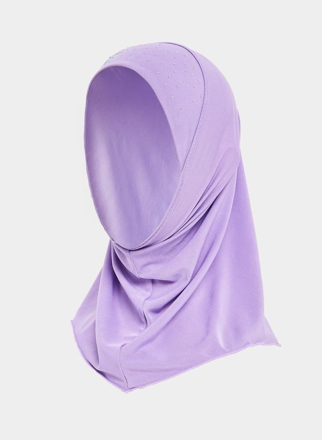 Styli Rhinestone Decorated Gauze Hijab - Image 1