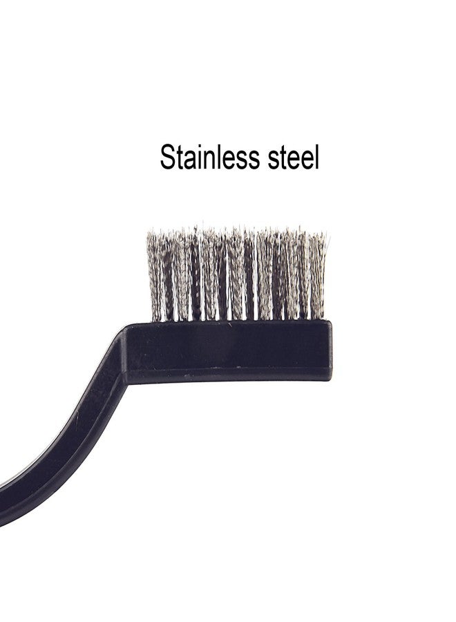 Sunmns 20 Pieces Mini Handle Stainless Steel Wire Bristles Brush Set for Cleaning Welding Slag, Stain and Rust (Silvery) - Image 3