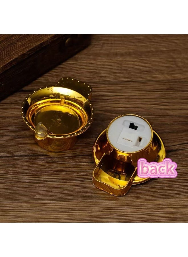 توب ون مجموعة ديا LED مزخرفة مكونة من 6 قطع - ذهبي، تعمل بالبطارية مع مستشعر للمياه - Image 4