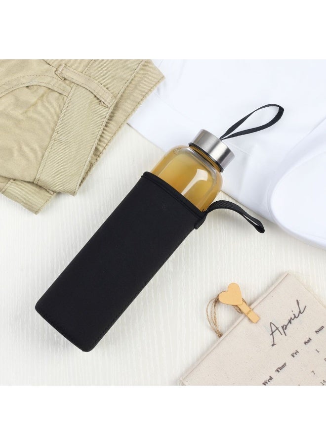 DANUBE HOME Danube Essential 2-Piece Borosilicate Glass Sport Bottle Set - 600ml, Durable & Stylish Water Bottles for Hydration, Ideal for Gym & Outdoor Activities - Image 4
